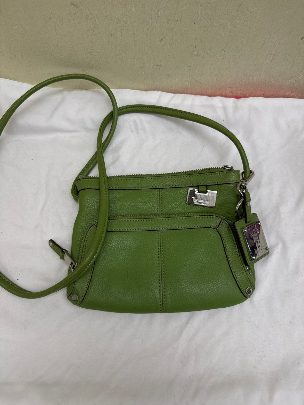 Tignanello Green Leather Purse Bag