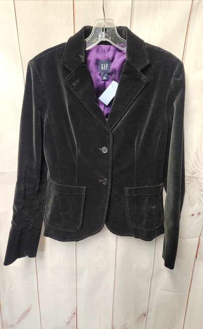 Gap Women's Size 6 Black Velour Blazer