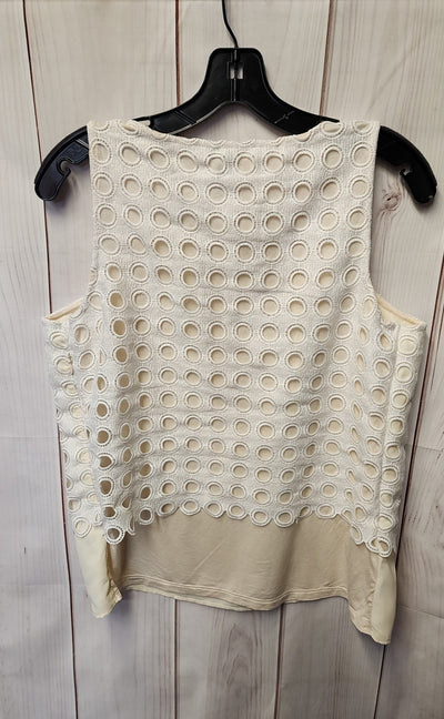 Ann Taylor Women's Size M Petite White Sleeveless Top