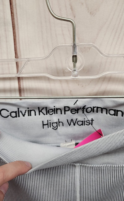 Calvin Klein Women's Size L Gray High Waist Active Shorts