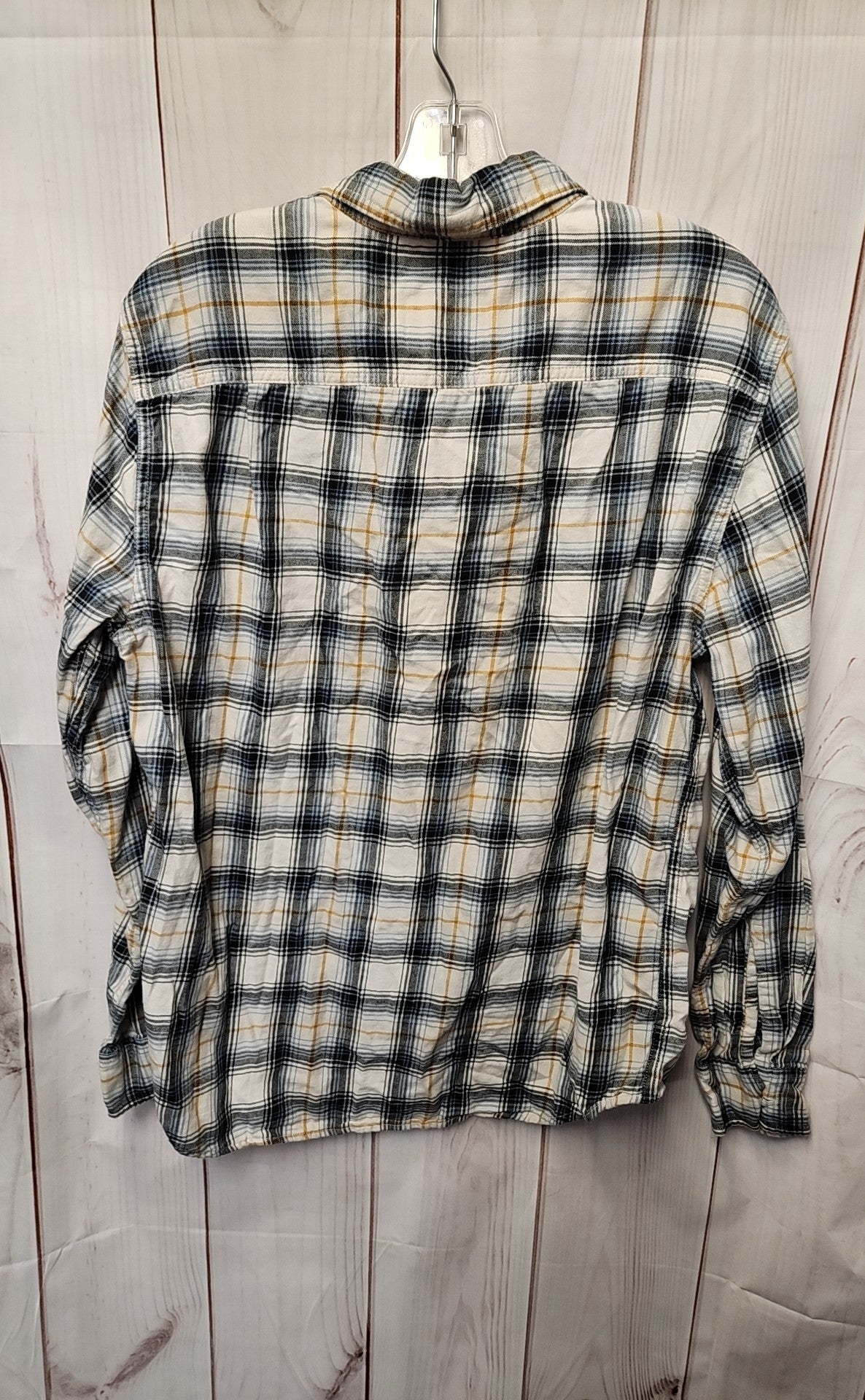 American Eagle Men's Size M White & Blue Shirt
