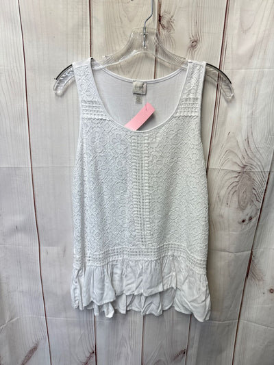 Cupio Women's Size S White Sleeveless Top