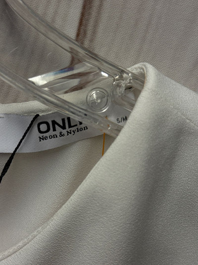 NWT Only Neon & Nylon Women's Size S/M White Onlmaya Collar