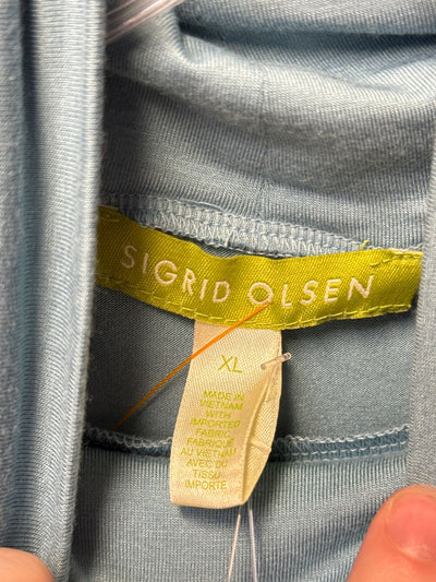 NWT Sigrid Olsen Women's Size XL Blue Long Sleeve Top