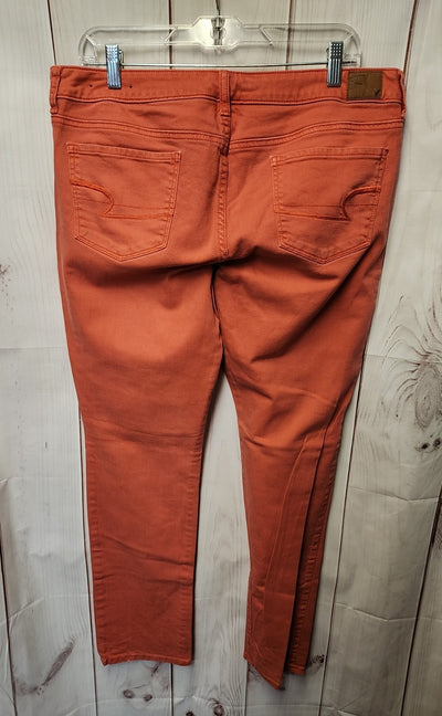 American Eagle Women's Size 32 (13-14) Red Jeans Skinny