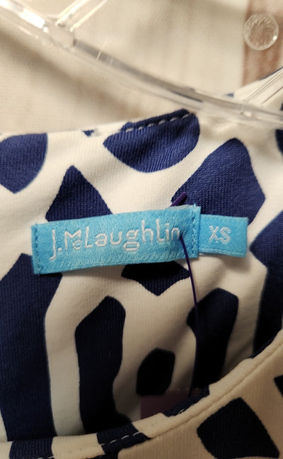 J McLaughlin Women's Size XS White & Blue Dress