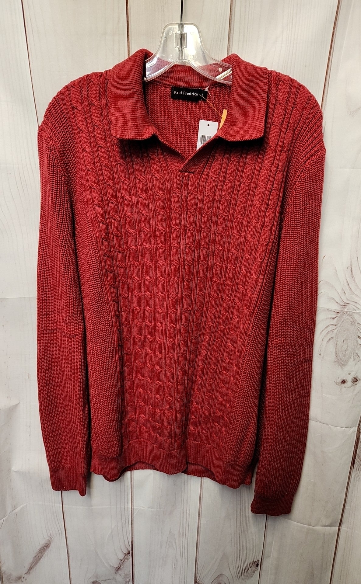 Paul Fredrick Men's Size L Red Sweater
