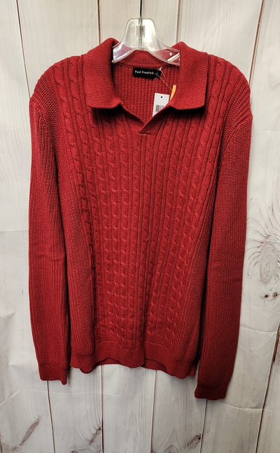 Paul Fredrick Men's Size L Red Sweater