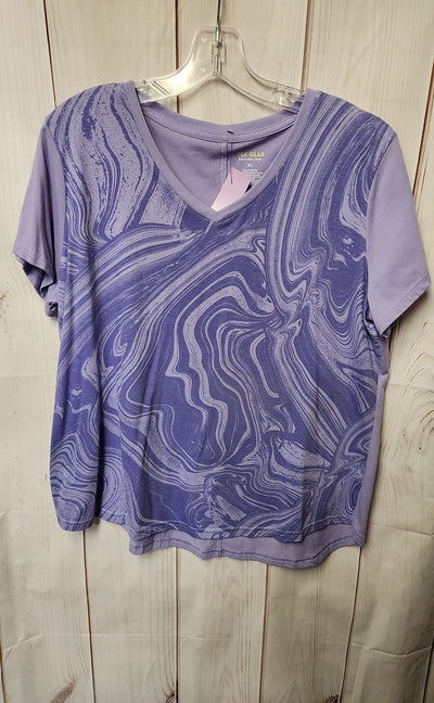 Tek Gear Women's Size XL Purple Short Sleeve Top