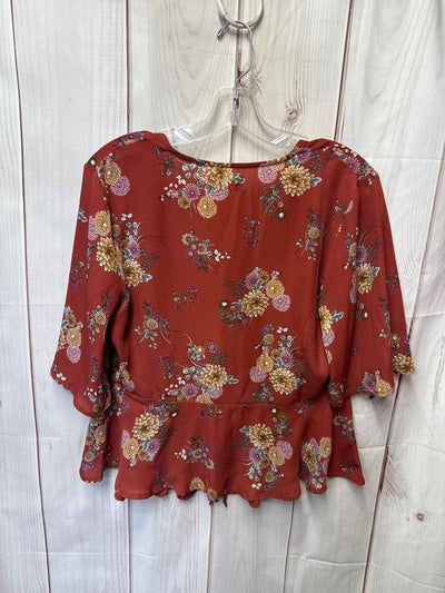 Vixbe Women's Size M Brown Floral Cardigan
