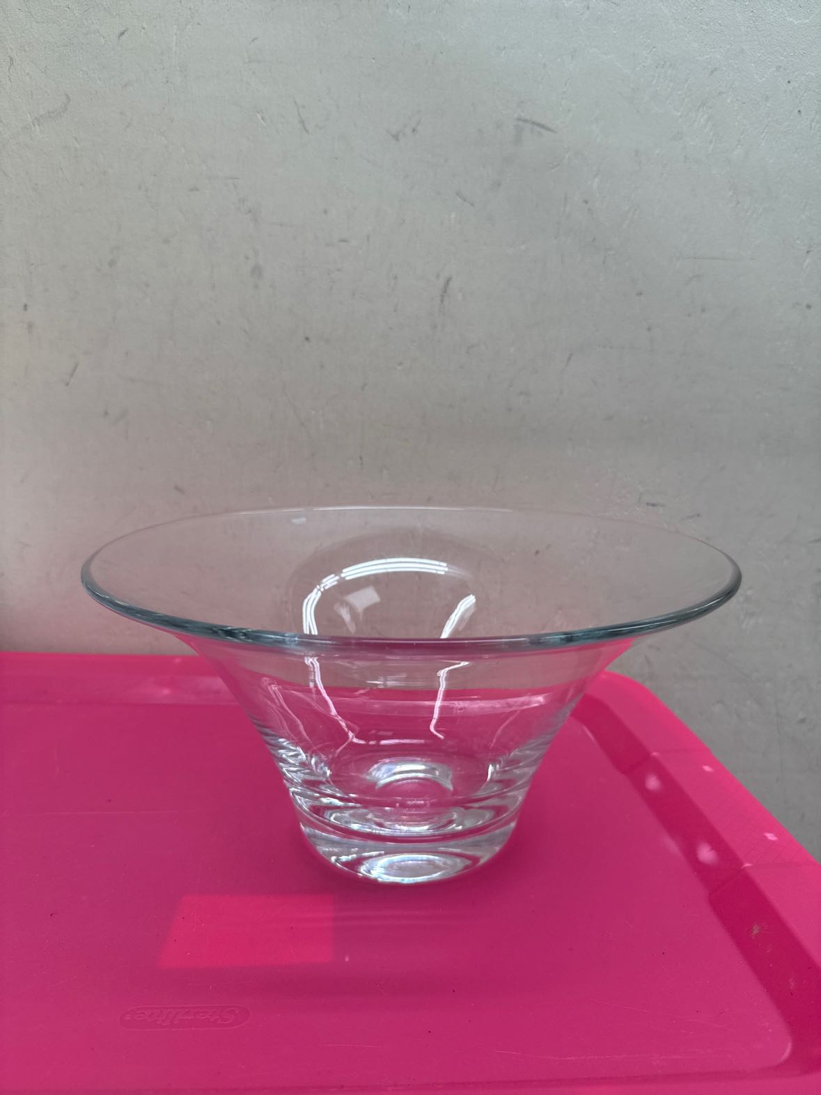 Krosno Poland Glass Salad Bowl