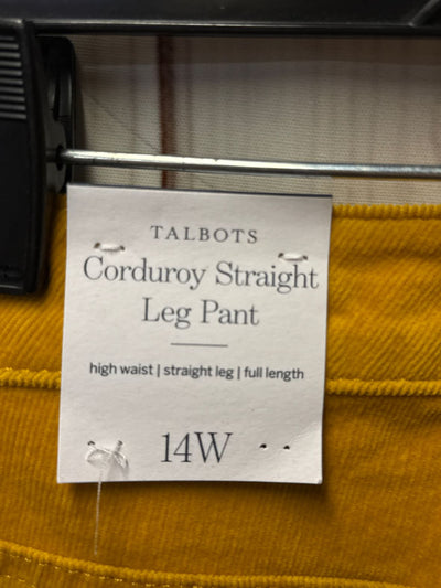 NWT Talbots Women's Size 14 Yellow Pants