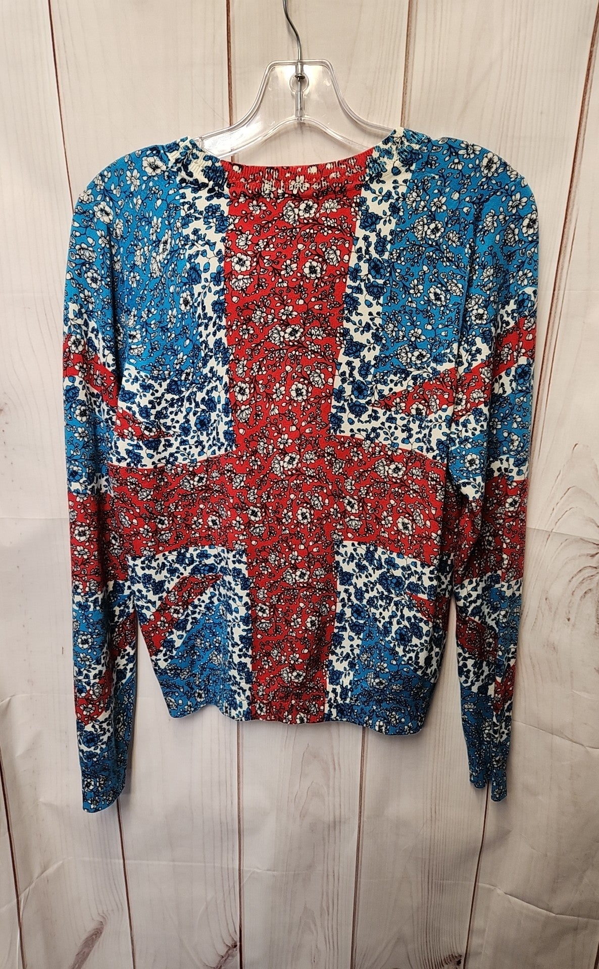 NWT Boden Women's Size S Red & Blue Floral Sweater