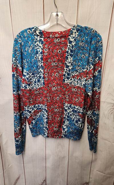 NWT Boden Women's Size S Red & Blue Floral Sweater