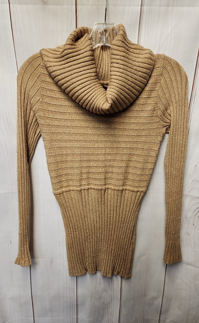 INC Women's Size S Tan Metallic Sweater