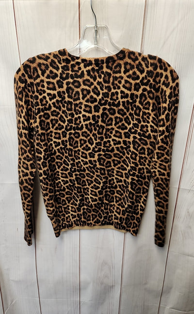 Zara Women's Size S Brown Animal Print Sweater