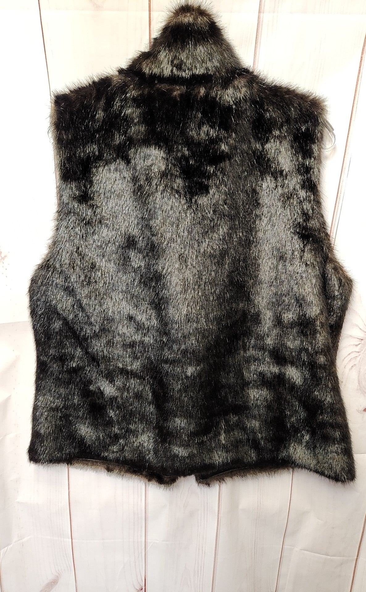 Simply Vera Women's Size XL Brown Faux Fur Vest