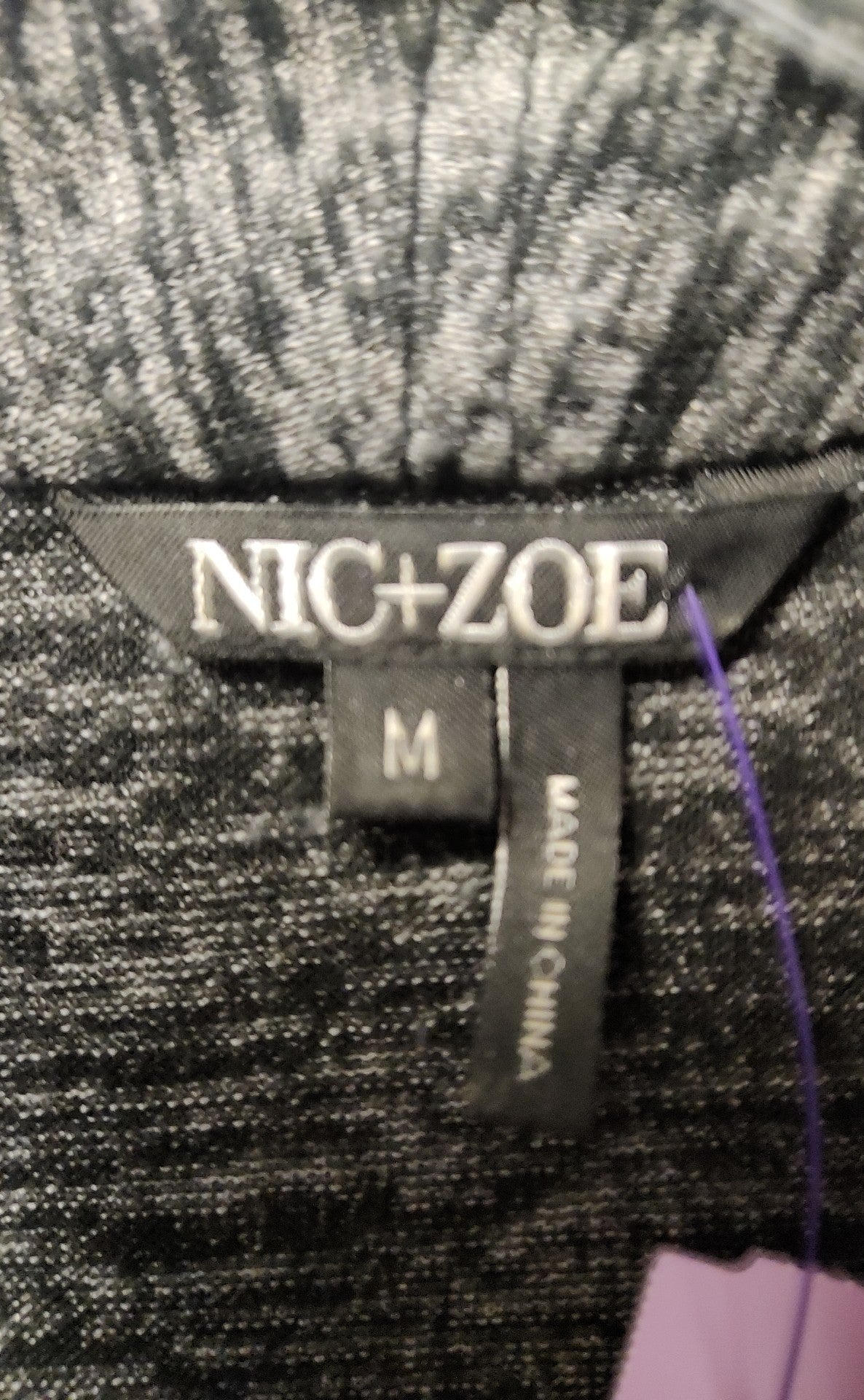 Nic & Zoe Women's Size M Black Cardigan