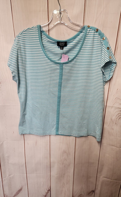 Jones New York Women's Size S Light Blue Short Sleeve Top