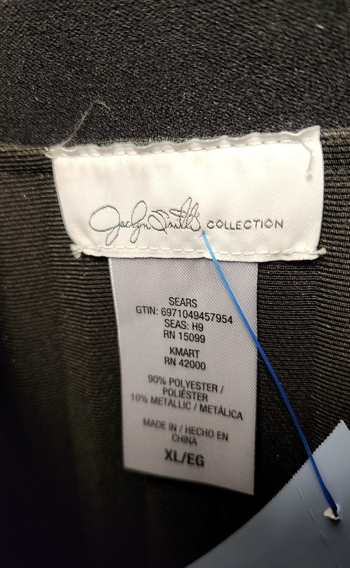 Jaclyn Smith Women's Size XL Black & Silver Skirt