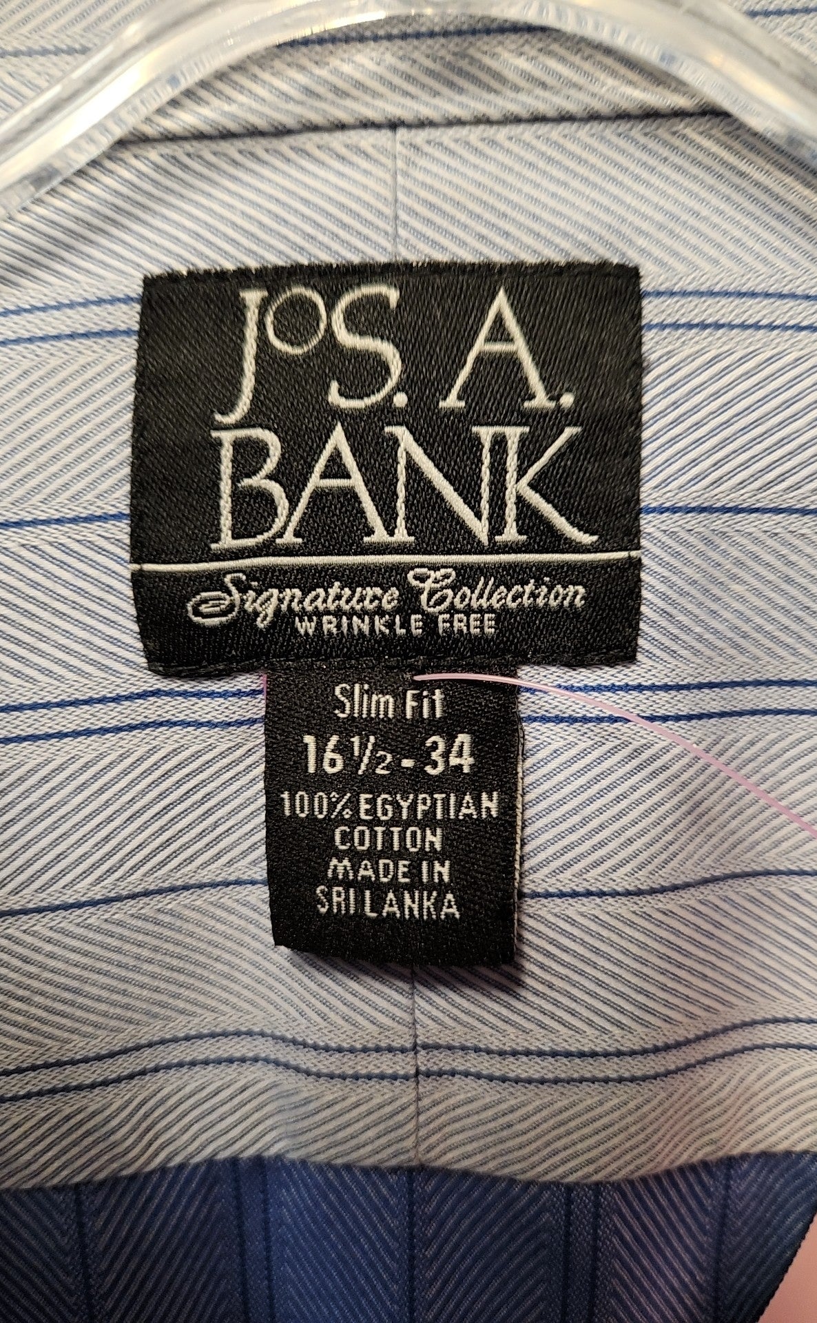 Jos A Bank Men's Size L Blue Shirt