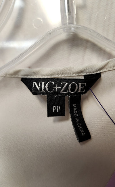Nic & Zoe Women's Size Petite White Sleeveless Top