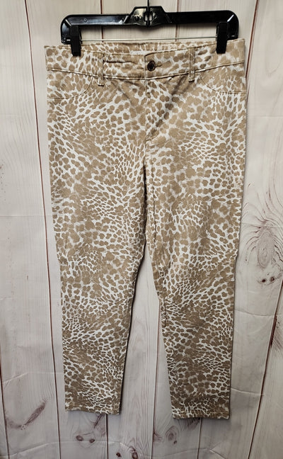 Calvin Klein Women's Size 8 Beige Animal Print Pants