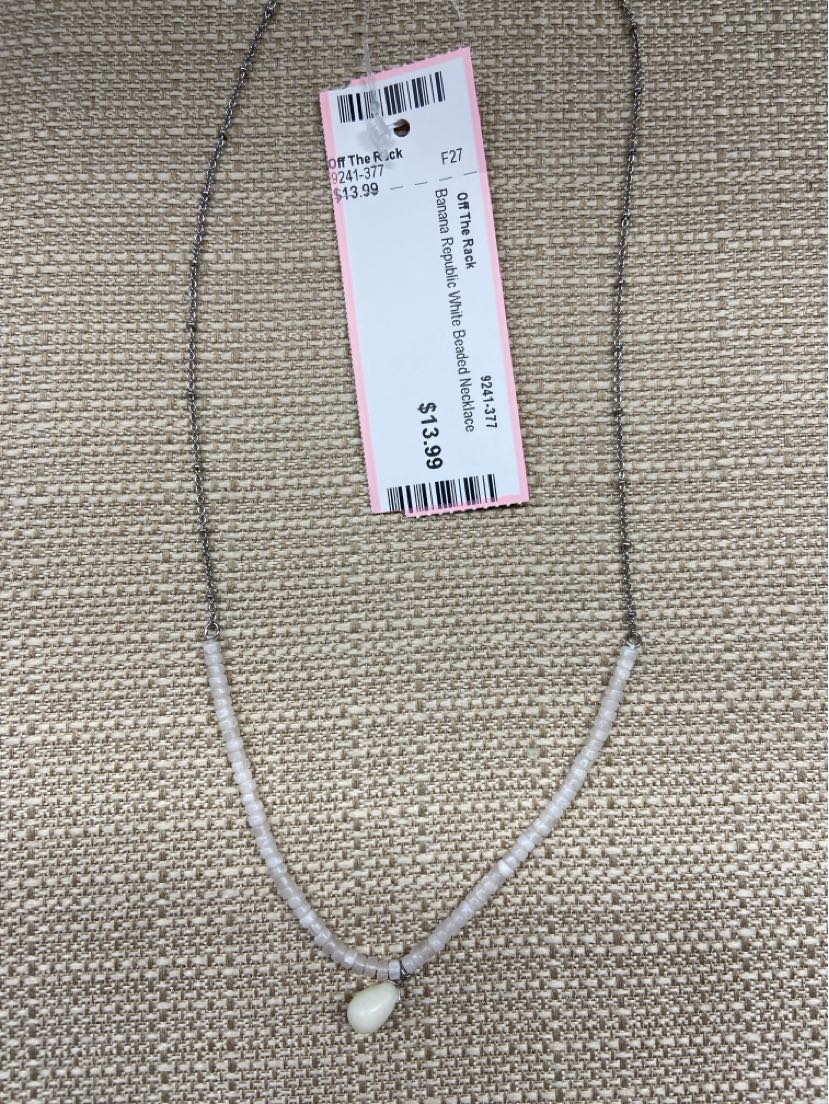 Banana Republic White Beaded Necklace