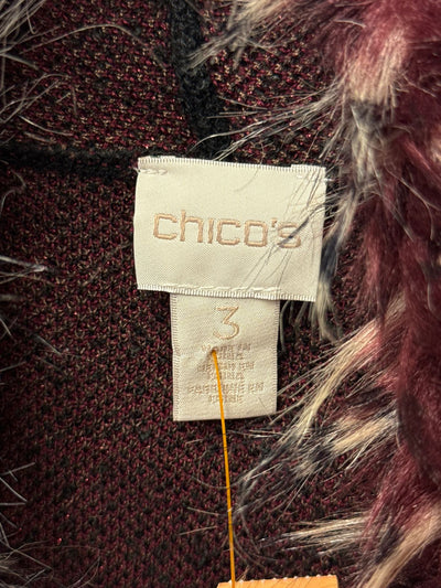 Chico's Women's Size 3 = XL Black Cardigan