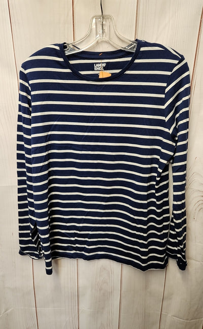 Lands End Women's Size S Navy Long Sleeve Top