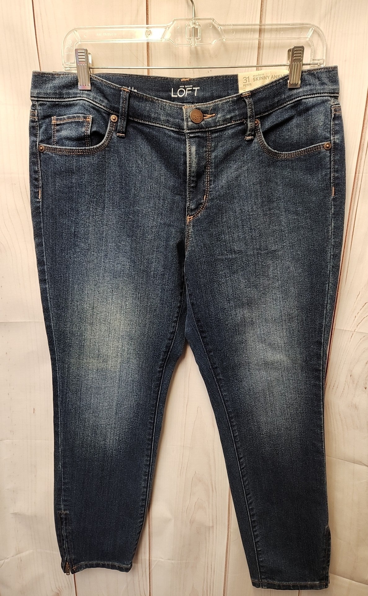 Loft Women's Size 31 Petite Blue Jeans Modern Skinny Ankle