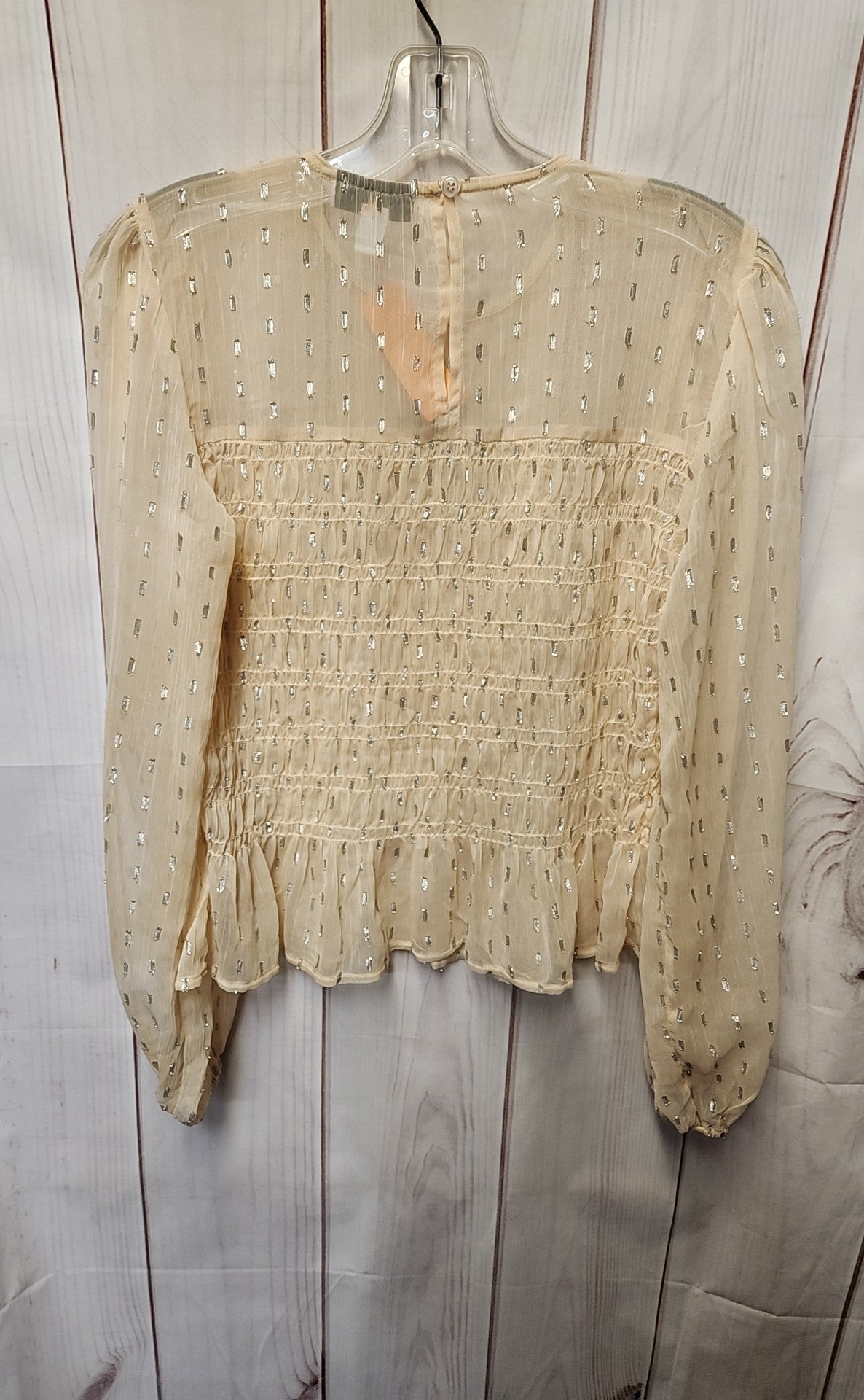 Topshop Women's Size 4 Peach Long Sleeve Top