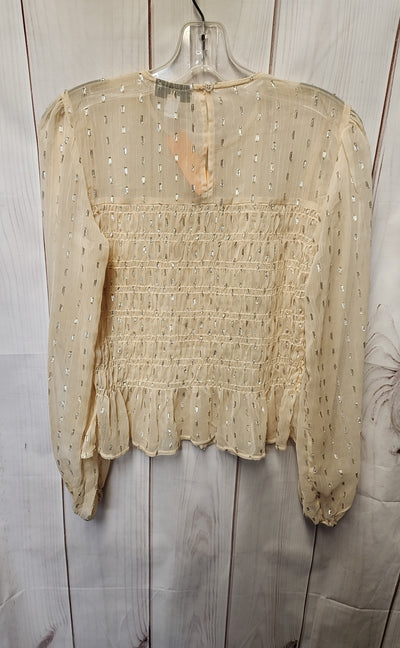 Topshop Women's Size 4 Peach Long Sleeve Top