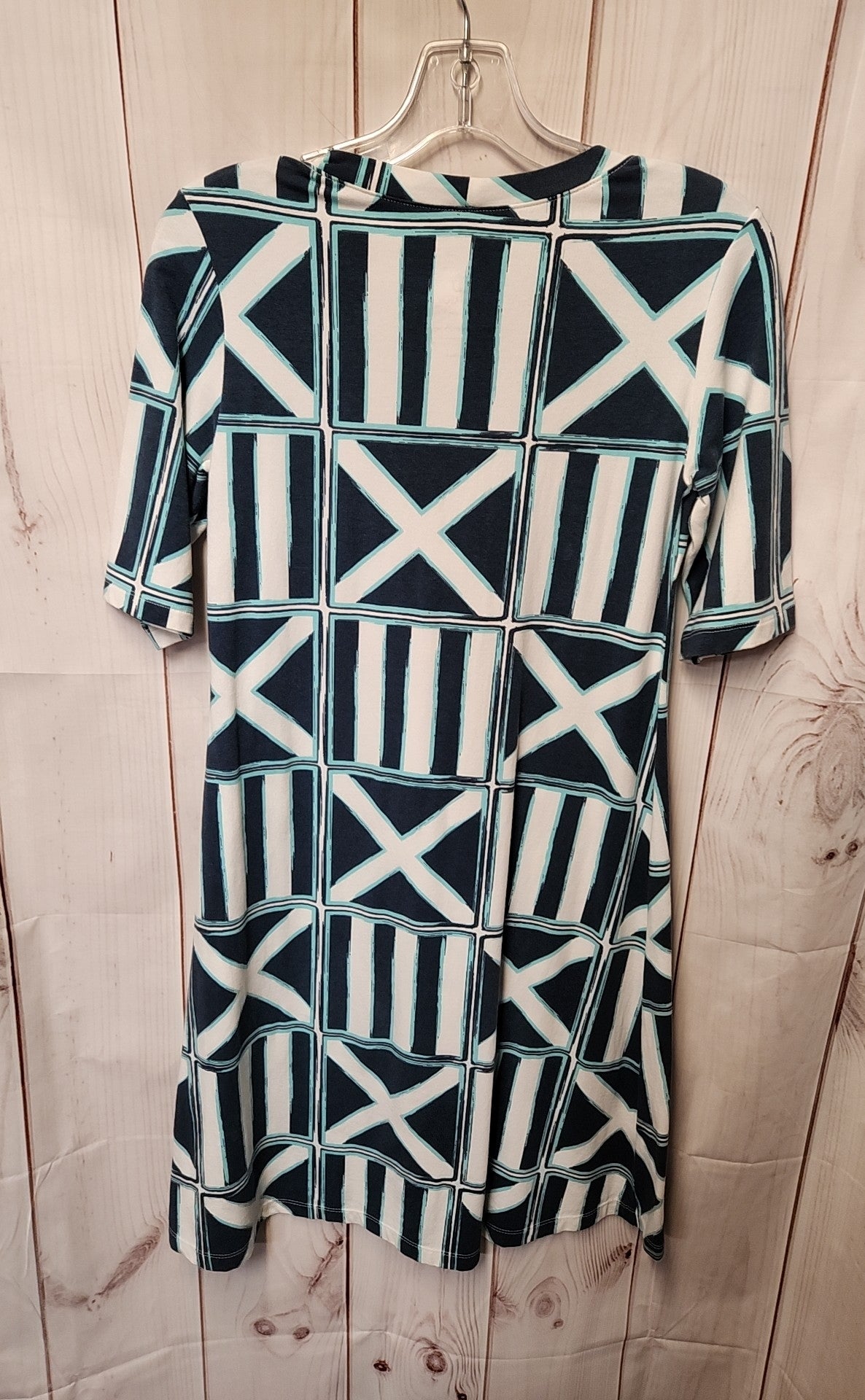 Mahi Gold Women's Size S Blue & White Dress