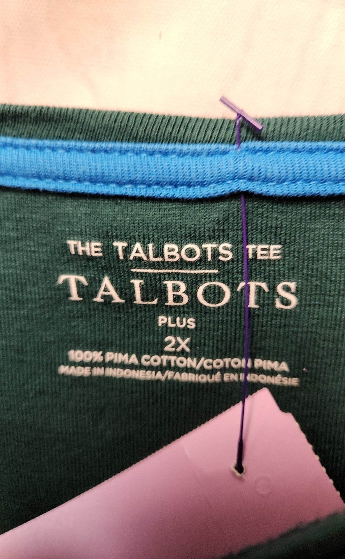 Talbots Women's Size 2X Green Long Sleeve Top