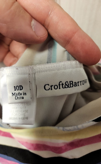 Croft & Barrow Women's Size 10D Multi-Color Swim Top