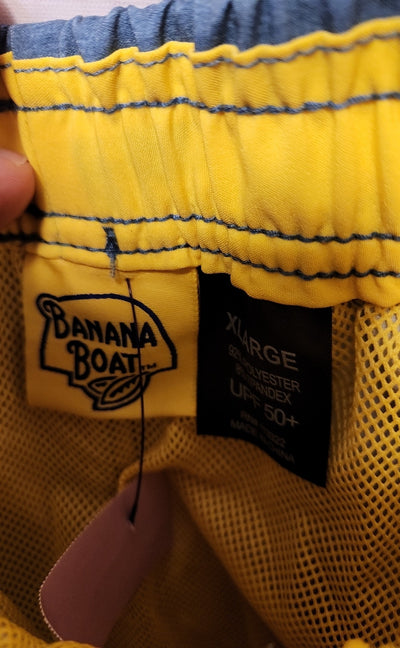 NWT Banana Boat Men's Size XL Blue Swim Trunks UPF 50+