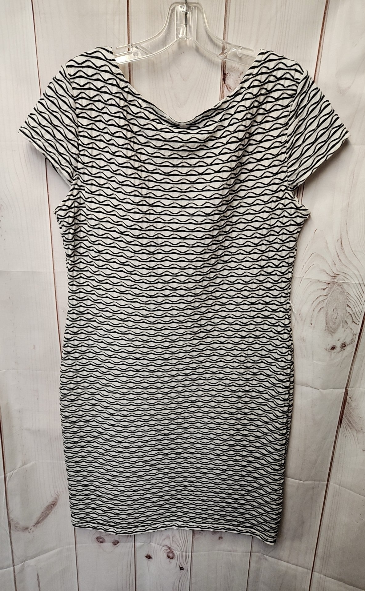 Sharagano Women's Size 14 White & Black Dress