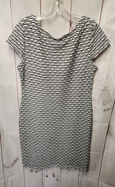 Sharagano Women's Size 14 White & Black Dress