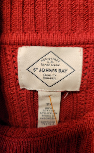 St Johns Bay Women's Size 2X Red Sweater