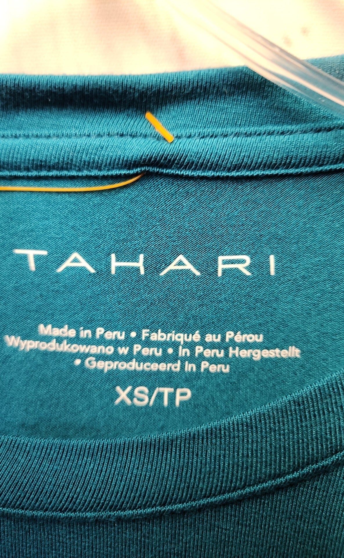 Tahari Women's Size XS Teal Short Sleeve Top