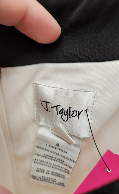 J. Taylor Women's Size 4 Black & White Dress