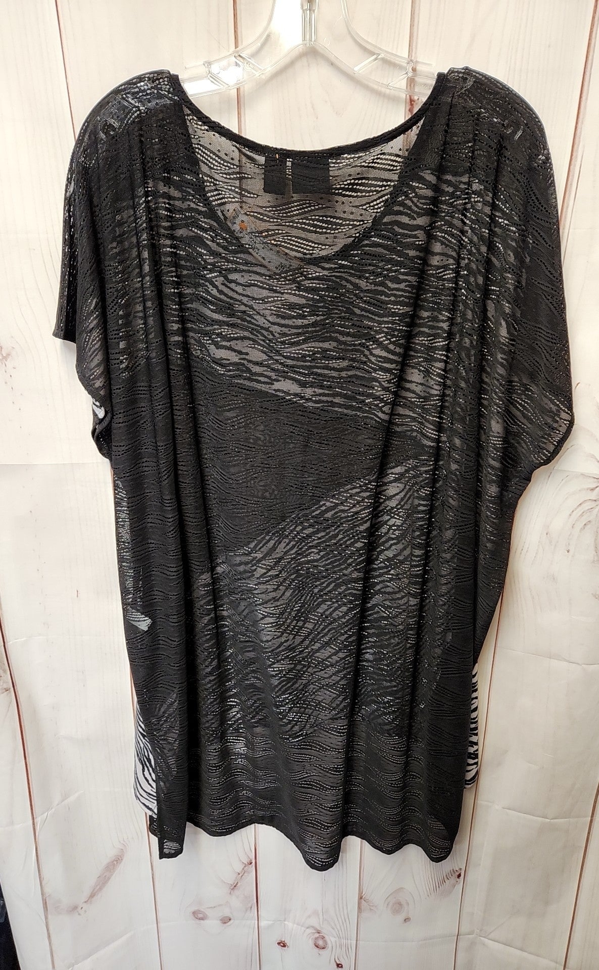 Chico's Travelers Women's Size 3 = US XL White & Black Poncho