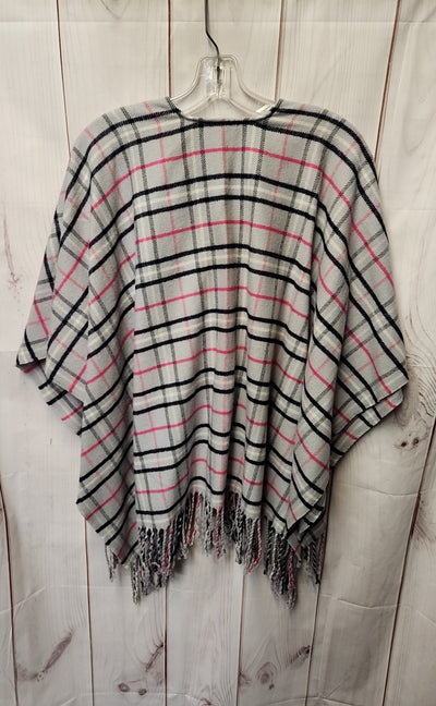 Talbots Women's Size XS/S Gray & Pink Poncho