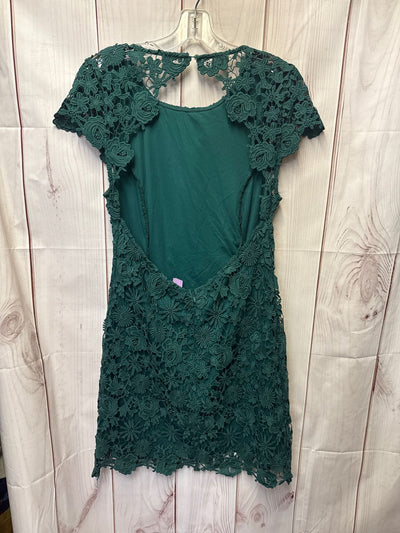 Lulus Women's Size L Green Lace Dress