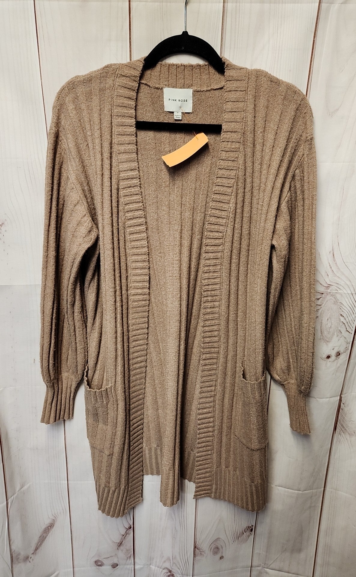 Pink Rose Women's Size S Brown Cardigan