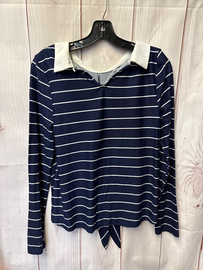 Monteau Women's Size M Navy Long Sleeve Top