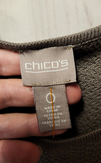 Chico's Women's Size 0= US S Gray 3/4 Sleeve Top