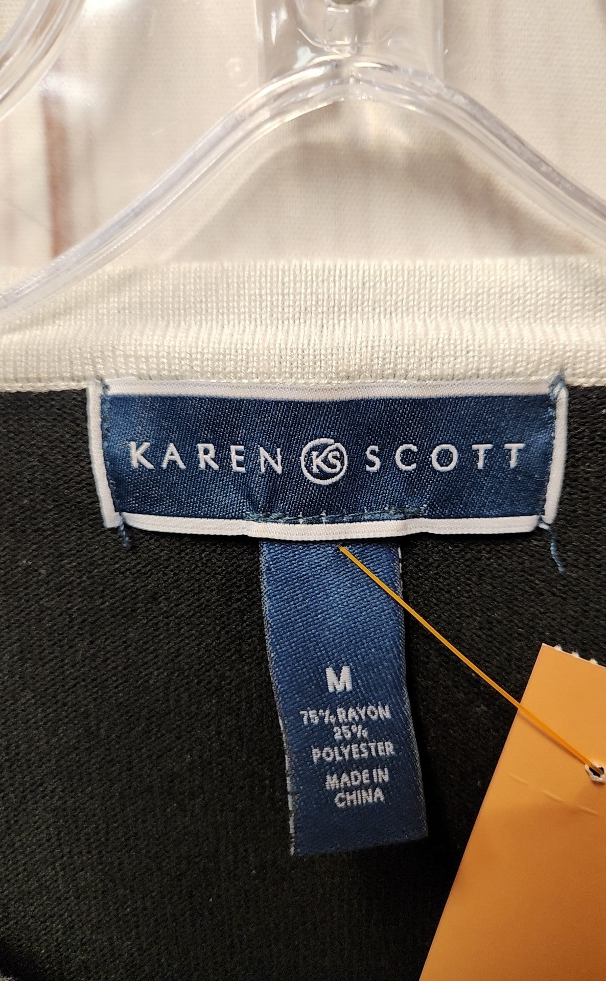 Karen Scott Women's Size M Black Cardigan