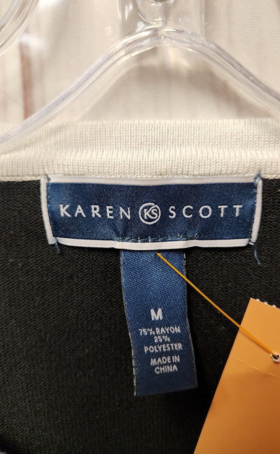 Karen Scott Women's Size M Black Cardigan